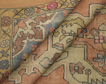 Boho Turkish Rug, Multicolor Rug, Lightweight Rug, Handmade Rug, Vintage Rug, Ethnic Rug, Family Room Rug, Stylish Rug, 4.2x8 Ft, GR 4448