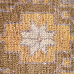 bohemian area rug, hand knotted rug, vintage rug, turkish rug, oushak rug, antique rug, muted color rug, living room rug, 3.3 x 5.1, GR 469 image 12