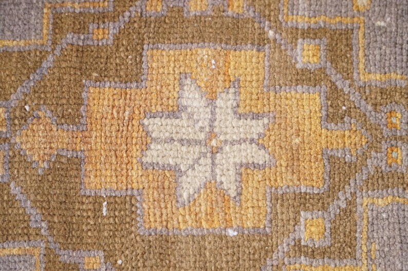 bohemian area rug, hand knotted rug, vintage rug, turkish rug, oushak rug, antique rug, muted color rug, living room rug, 3.3 x 5.1, GR 469 image 12