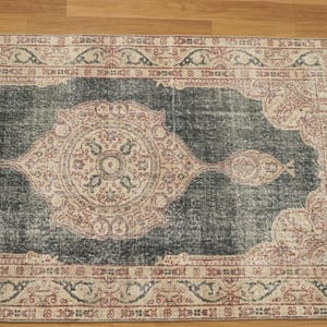 Primitive Rug, Eco Friendly Rug, Multicolor Rug, Saloon Rug, Vintage Rug, Hand Knotted Rug, Oriental Rug, Turkish Rug, 3.8x6.5 Ft, GR 4208