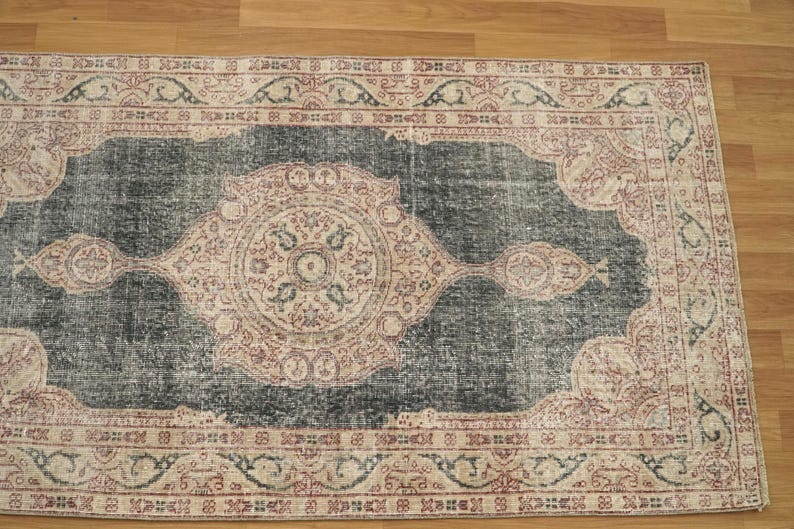Primitive Rug, Eco Friendly Rug, Multicolor Rug, Saloon Rug, Vintage Rug, Hand Knotted Rug, Oriental Rug, Turkish Rug, 3.8x6.5 Ft, GR 4208