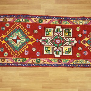 Alfombra Oushak vintage, alfombra de textura suave, alfombra gótica, alfombra de pasillo, alfombra de entrada, alfombra de boda, alfombra turca, corredor Herki, 3x11,1 pies, GR 3629 imagen 3