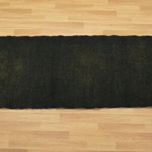 Black Kilim Rug, Modern Boho Rug, Cotton Woven Rug, Vintage Kilim Rug, Cozy Indoor Rug, Used Handmade Rug, Porch Rug, 3.1x7.2 Ft, GR 4566
