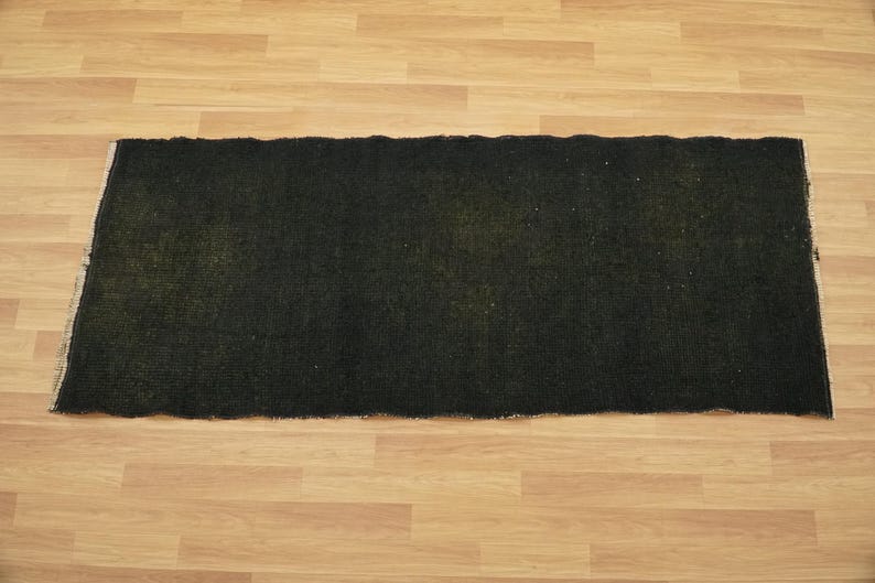 Black Kilim Rug, Modern Boho Rug, Cotton Woven Rug, Vintage Kilim Rug, Cozy Indoor Rug, Used Handmade Rug, Porch Rug, 3.1x7.2 Ft, GR 4566
