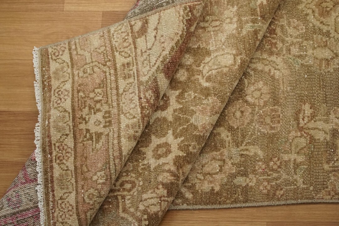 Brown Color Rug Handmade Runner Rug, Brown Color Rug, Ornate Rug, Corridor Rug, Turkish ...