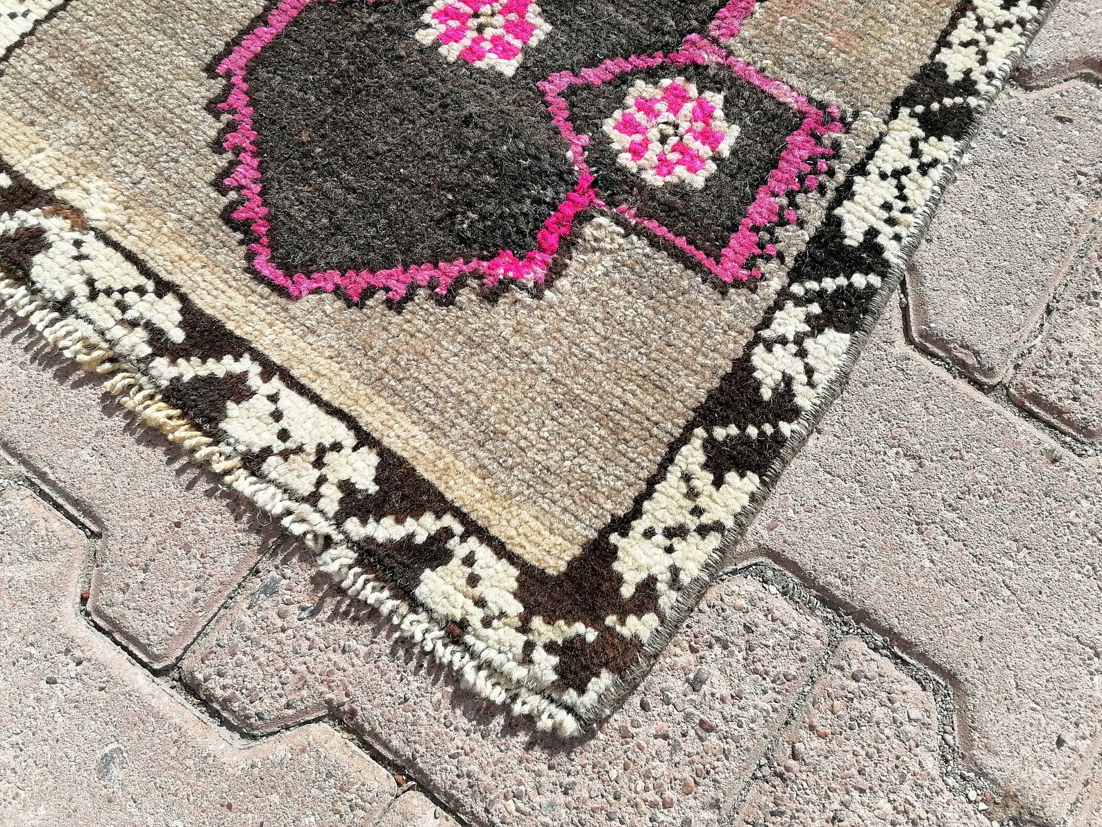 Wool Bath Mat Soft Pile Rug Front Door Mat Vintage Rug Etsy