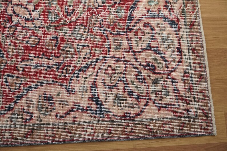 Antiker Türkischer Teppich, Handgeknüpfter Wollteppich, Vintage Teppich, Handgeknüpfter Wollteppich, Wollteppich, Handgeknüpft Bild 12