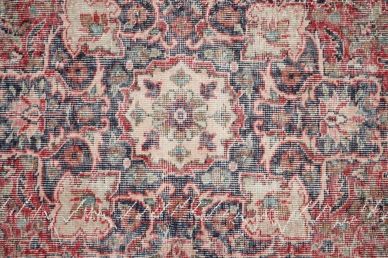 Antiker Türkischer Teppich, Handgeknüpfter Wollteppich, Vintage Teppich, Handgeknüpfter Wollteppich, Wollteppich, Handgeknüpft Bild 10