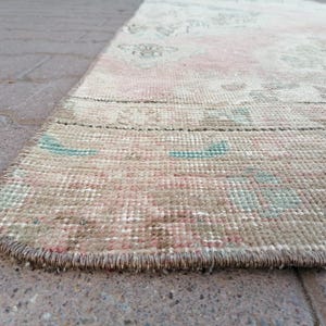 Boho Turkish Rug, Floral Rug, Stair Rug, Kitchen Rug, Mats For Laundry, Floor Rug, Vintage Rug, Area Rug, Rustic Rug, 3.3 x 8.3 ft, GR 3210
