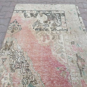 Boho Turkish Rug, Floral Rug, Stair Rug, Kitchen Rug, Mats For Laundry, Floor Rug, Vintage Rug, Area Rug, Rustic Rug, 3.3 x 8.3 ft, GR 3210