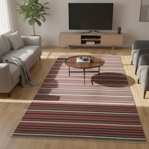 Striped Rug, Kilim Rug, Handmade Rug, Ethnic Rug, Nomadic Rug, Vintage Rug, Antique Rug, Shabby Chic Rug, Boho Rug, 4.9 x 13.4 ft, GR 2840