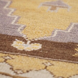 bohemian area rug, hand knotted rug, vintage rug, turkish rug, oushak rug, antique rug, muted color rug, living room rug, 3.3 x 5.1, GR 469 image 8