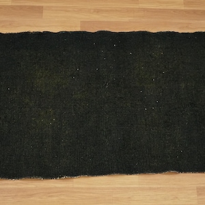 Black Kilim Rug, Modern Boho Rug, Cotton Woven Rug, Vintage Kilim Rug, Cozy Indoor Rug, Used Handmade Rug, Porch Rug, 3.1x7.2 Ft, GR 4566