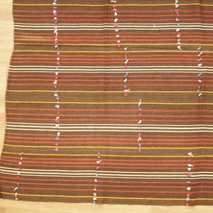 Rugs For Living Room, Handwoven Kilim Rug, Bohemian Rug, Turkish Vintage Rug, Oushak Wool Rug, 6.2 x 8 feet, Lounge Rug, Cozy Rug,