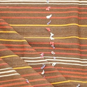 Rugs For Living Room, Handwoven Kilim Rug, Bohemian Rug, Turkish Vintage Rug, Oushak Wool Rug, 6.2 x 8 feet, Lounge Rug, Cozy Rug, GR 376 image 10