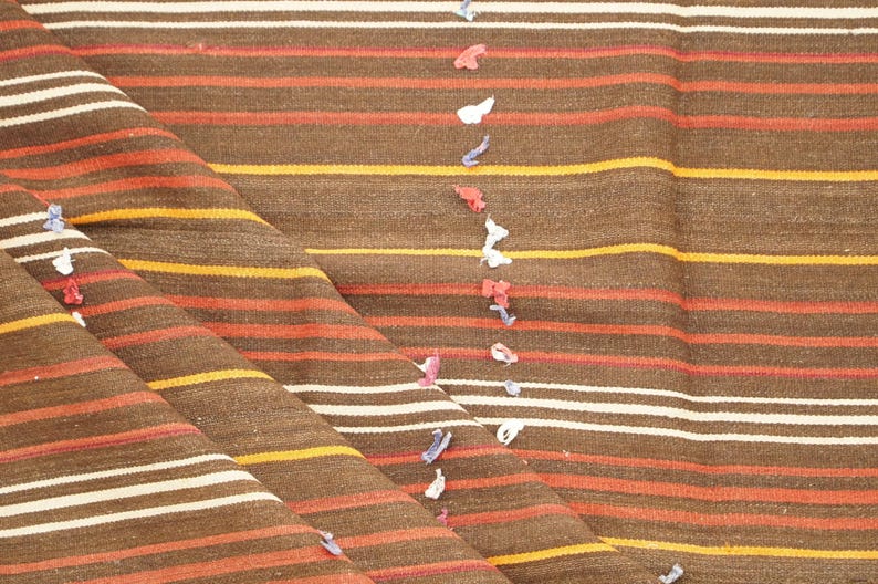 Rugs For Living Room, Handwoven Kilim Rug, Bohemian Rug, Turkish Vintage Rug, Oushak Wool Rug, 6.2 x 8 feet, Lounge Rug, Cozy Rug, GR 376 image 10