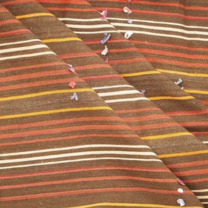 Rugs For Living Room, Handwoven Kilim Rug, Bohemian Rug, Turkish Vintage Rug, Oushak Wool Rug, 6.2 x 8 feet, Lounge Rug, Cozy Rug, GR 376 image 9