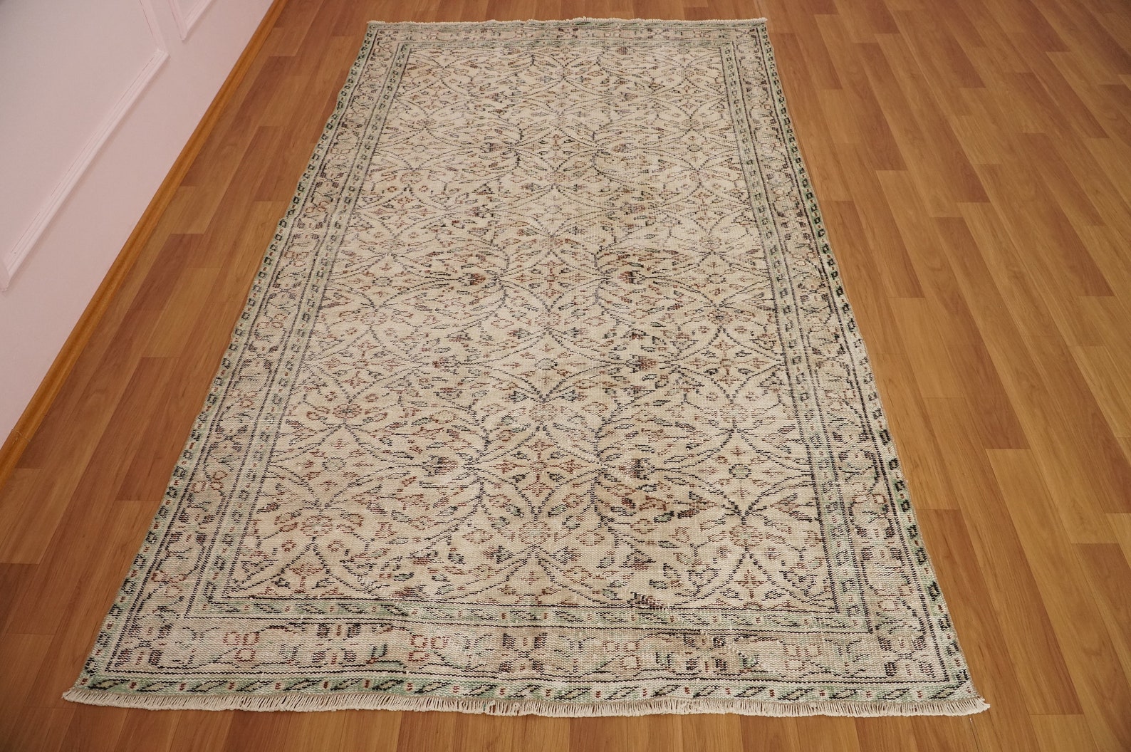 Turkish Rug Bohemian Rug Vintage Rug Oushak Area Rug Etsy