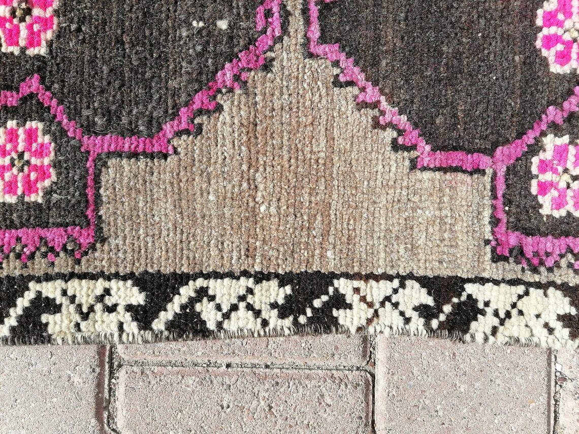 Wool Bath Mat Soft Pile Rug Front Door Mat Vintage Rug Etsy