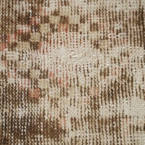 Chocolate Brown Rug, Quality Oushak Area Rug, Aztec Design Rug, Runner Rug, Vintage Rug, Bathroom Floor Rug, 3.2 x 8.5 feet, GR 1235 image 7