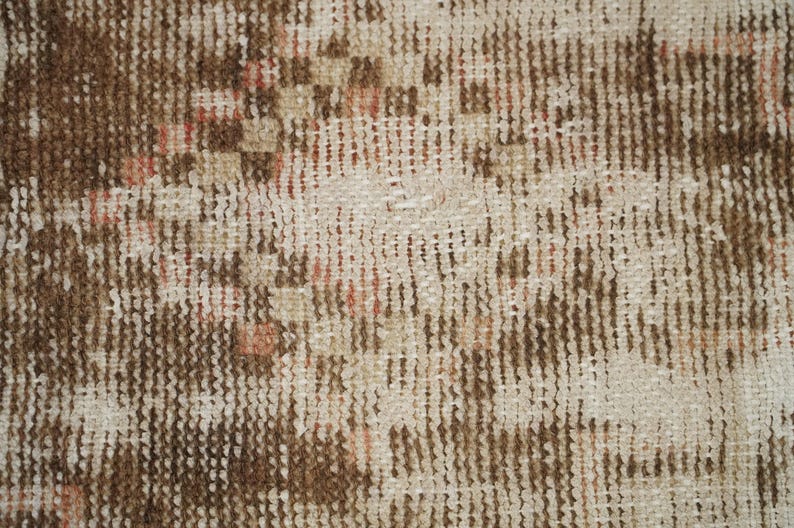 Chocolate Brown Rug, Quality Oushak Area Rug, Aztec Design Rug, Runner Rug, Vintage Rug, Bathroom Floor Rug, 3.2 x 8.5 feet, GR 1235 image 7