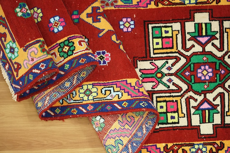 Vintage Oushak Rug, Soft Textured Rug, Gothic Rug, Hallway Rug, Entryway Rug, Wedding Rug, Turkish Rug, Herki Runner, 3x11.1 ft, GR 3629 image 1