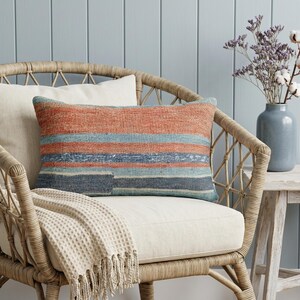 Rustic Tribal Kilim Pillow Case 8x16 | Handmade Eclectic Gift | R469