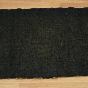 Black Kilim Rug, Modern Boho Rug, Cotton Woven Rug, Vintage Kilim Rug, Cozy Indoor Rug, Used Handmade Rug, Porch Rug, 3.1x7.2 Ft, GR 4566