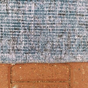 Alfombra hecha a mano, alfombra de pasillo para exteriores, alfombra azul, alfombra costera, tapete de lavandería, alfombra vintage, alfombra teñida, alfombra turca, 3.1 x 7.7 pies GR 3442 imagen 9