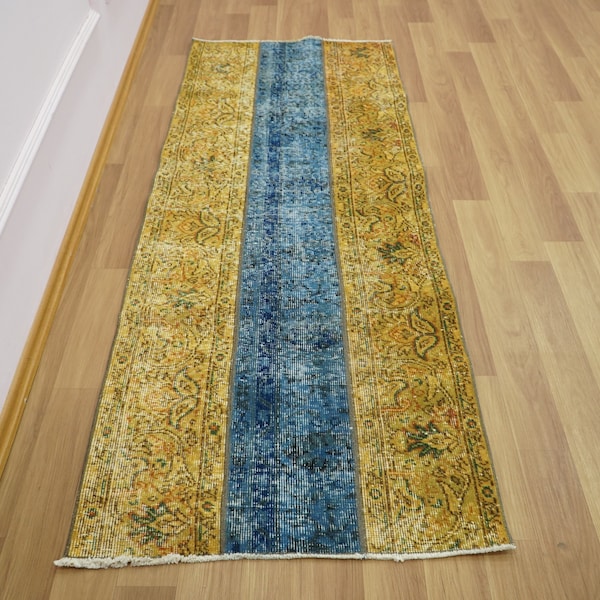 Mustard Rug, Lively Color Rug, Wedding Decor Rug, Oushak Rug, Turkish Area Rug, Aesthetic Rug, Woven Vintage Rug, 2.4 x 6.3 feet GR 2737