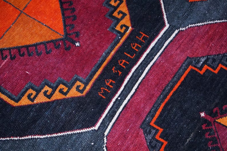 Orange Runner Rug, Soft Turkish Rug, Farmhouse Rug, Long Size Rug, Vintage Rug, Herki Runner, Hallway Rug, Stair Rug, 3.9x17.4 ft, GR 4579