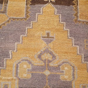 bohemian area rug, hand knotted rug, vintage rug, turkish rug, oushak rug, antique rug, muted color rug, living room rug, 3.3 x 5.1, GR 469 image 9