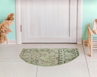 Vintage Rug Mat, Wool Doormats, Floral Mat, Front Entry Mat, Outside Rugs, Mat For Apartment, Small Turkish Rug, 1.6 x 2.6 feet, GR 2729