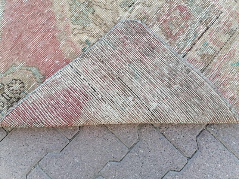 Boho Turkish Rug, Floral Rug, Stair Rug, Kitchen Rug, Mats For Laundry, Floor Rug, Vintage Rug, Area Rug, Rustic Rug, 3.3 x 8.3 ft, GR 3210