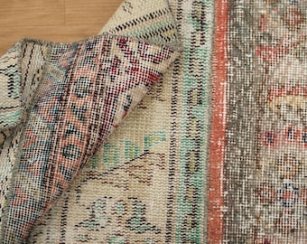 Oushak Runner Rug, Stair Treads Rug, Patchwork Rug, Ornate Rug, Vintage Rug, Hallway Rug, Boho Rug, Turkish Rug, 2.7x11.4 Ft, GR 4080