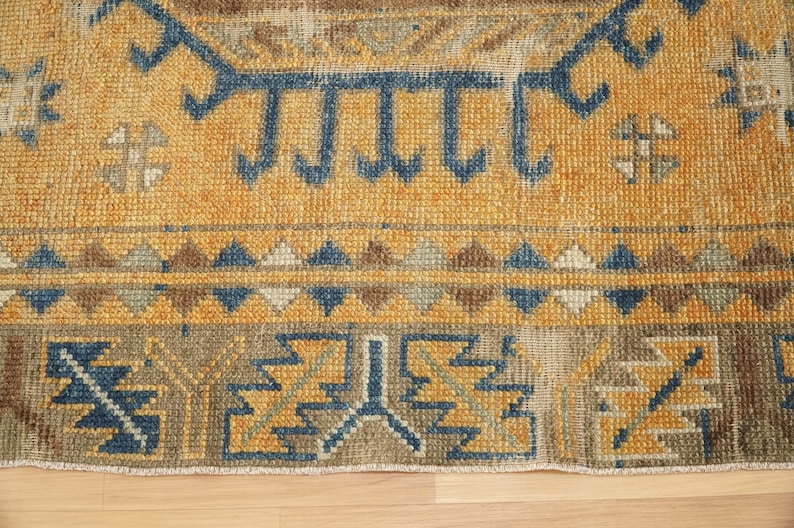 Living Room Rug Oushak Area Rug Turkish Vintage Rug Hand Made Rug GR 871 4.6 x 6.4 feet Kitchen Rug Bohemian Rug Wool Rug