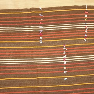 Rugs For Living Room, Handwoven Kilim Rug, Bohemian Rug, Turkish Vintage Rug, Oushak Wool Rug, 6.2 x 8 feet, Lounge Rug, Cozy Rug, GR 376 image 6