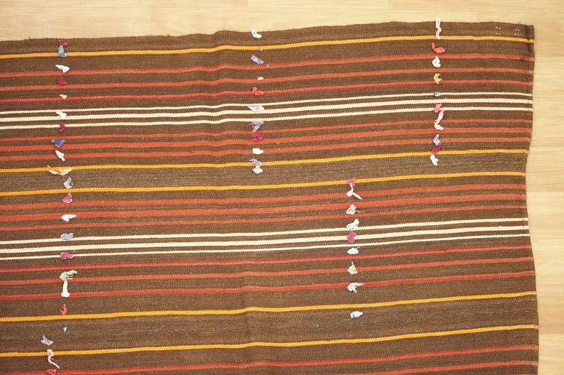Rugs For Living Room, Handwoven Kilim Rug, Bohemian Rug, Turkish Vintage Rug, Oushak Wool Rug, 6.2 x 8 feet, Lounge Rug, Cozy Rug, GR 376 image 6