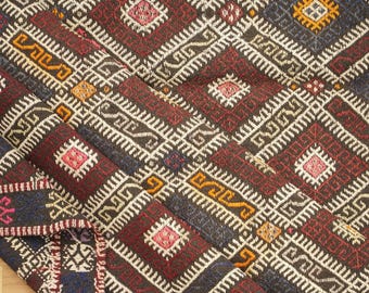 Area Rug, Turkish Rug, Vintage Rug, Kilim Rug, Oushak Rug, Livingroom Rug, Woven Rug, Boho Rug, Antique Rug, 5.8 x 7.6 feet, GR 1716