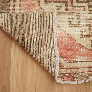 Chocolate Brown Rug, Quality Oushak Area Rug, Aztec Design Rug, Runner Rug, Vintage Rug, Bathroom Floor Rug, 3.2 x 8.5 feet, GR 1235 image 10