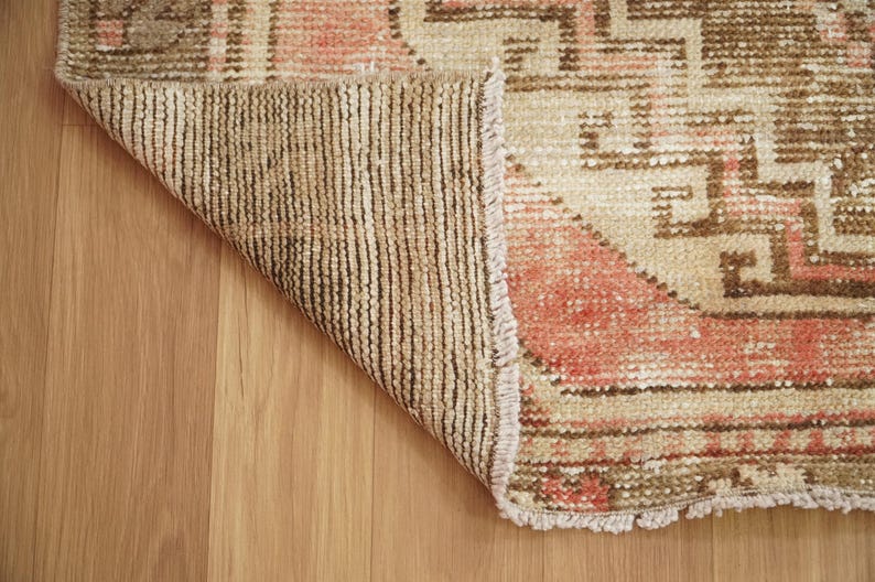 Chocolate Brown Rug, Quality Oushak Area Rug, Aztec Design Rug, Runner Rug, Vintage Rug, Bathroom Floor Rug, 3.2 x 8.5 feet, GR 1235 image 10