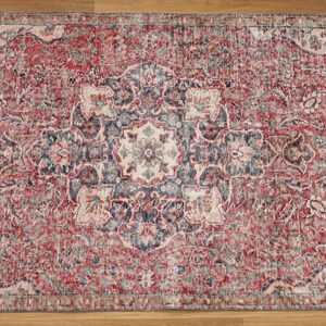 Antiker Türkischer Teppich, Handgeknüpfter Wollteppich, Vintage Teppich, Handgeknüpfter Wollteppich, Wollteppich, Handgeknüpft Bild 6