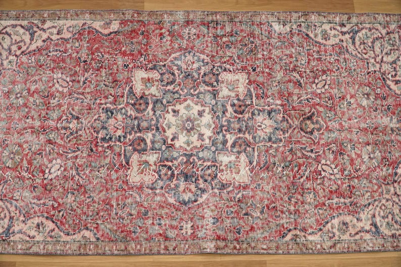 Antiker Türkischer Teppich, Handgeknüpfter Wollteppich, Vintage Teppich, Handgeknüpfter Wollteppich, Wollteppich, Handgeknüpft Bild 6