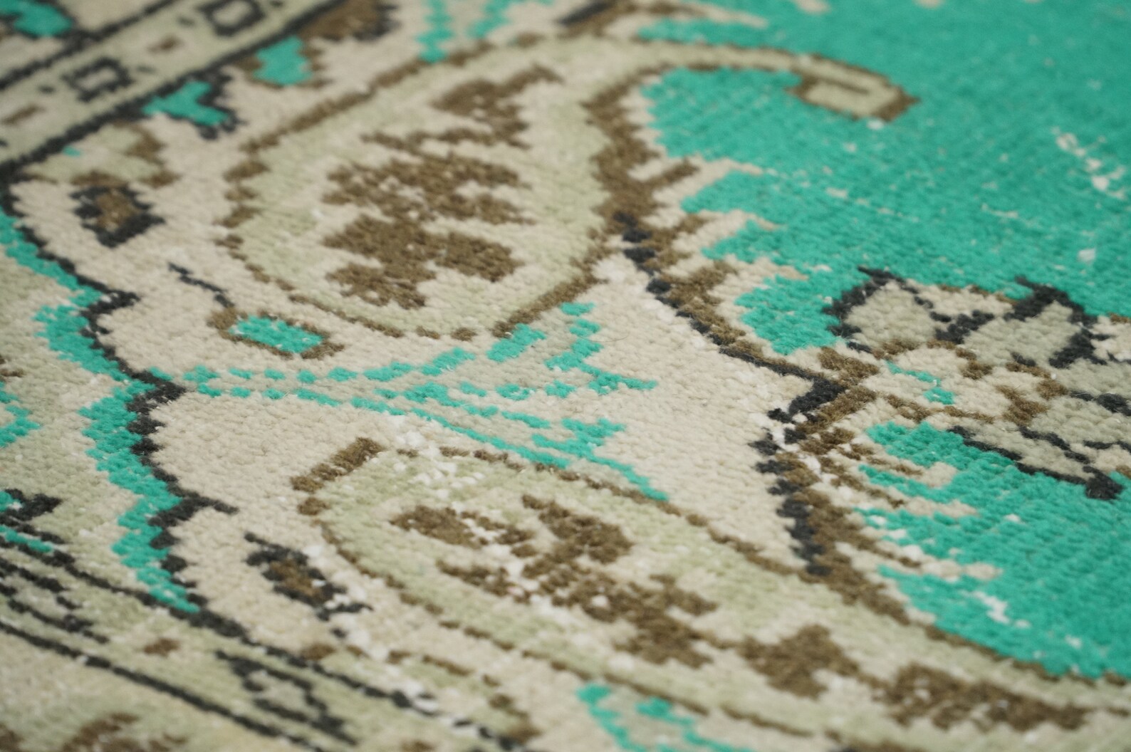 Green Rug Oushak Turkish Rug Vintage Rug Wool Rug Area Etsy