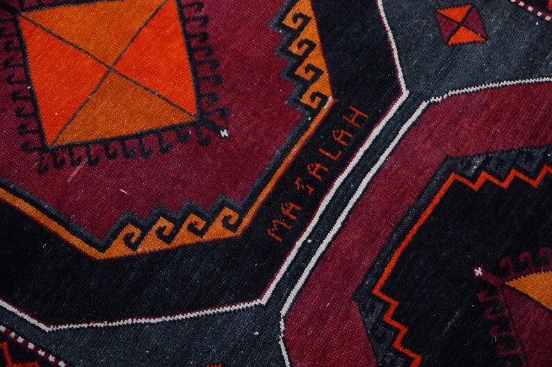 Orange Runner Rug, Soft Turkish Rug, Farmhouse Rug, Long Size Rug, Vintage Rug, Herki Runner, Hallway Rug, Stair Rug, 3.9x17.4 ft, GR 4579