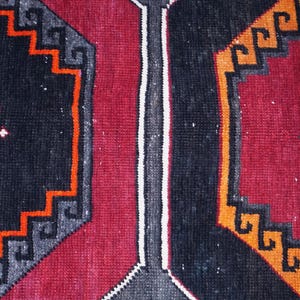 Orange Runner Rug, Soft Turkish Rug, Farmhouse Rug, Long Size Rug, Vintage Rug, Herki Runner, Hallway Rug, Stair Rug, 3.9x17.4 ft, GR 4579