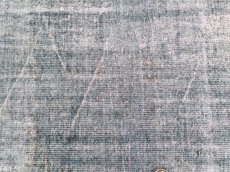Alfombra hecha a mano, alfombra de pasillo para exteriores, alfombra azul, alfombra costera, tapete de lavandería, alfombra vintage, alfombra teñida, alfombra turca, 3.1 x 7.7 pies GR 3442 imagen 2