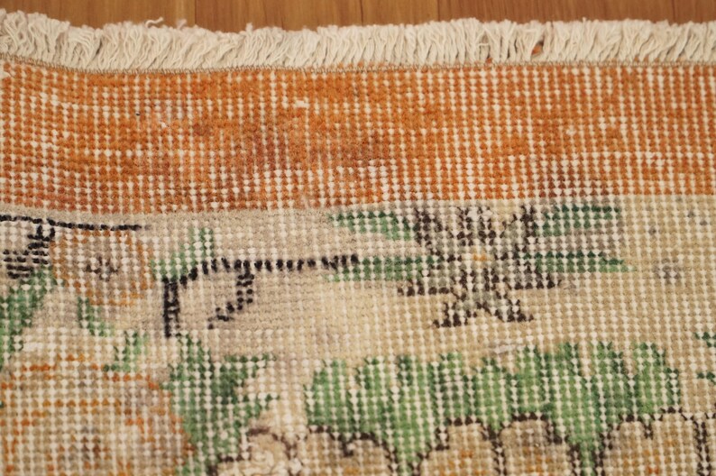 Floral Turkish Rug , Oushak Area Rug , Boho Rug , 3.7 x 6.6 feet , Hand Made Rug , Wool Rug , Living Room Rug , Turkey Rug , GR 912 image 7