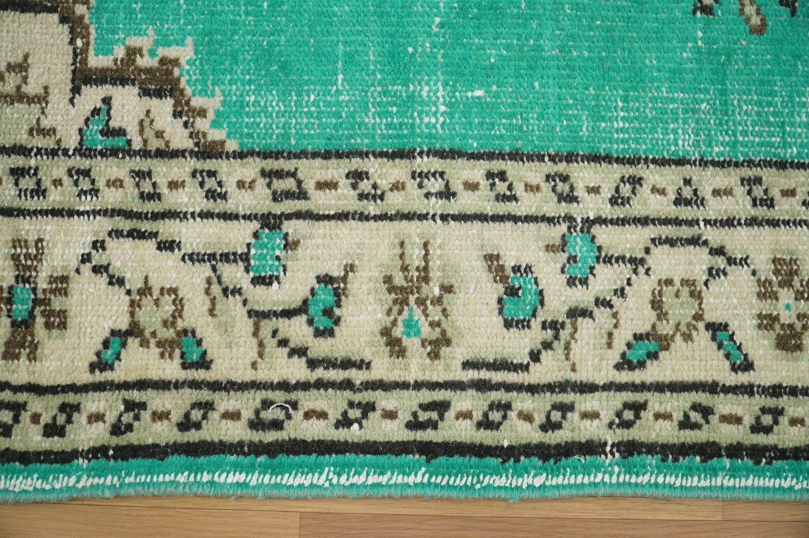 Green Rug Oushak Turkish Rug Vintage Rug Wool Rug Area Etsy