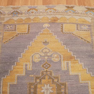 bohemian area rug, hand knotted rug, vintage rug, turkish rug, oushak rug, antique rug, muted color rug, living room rug, 3.3 x 5.1, GR 469 image 5